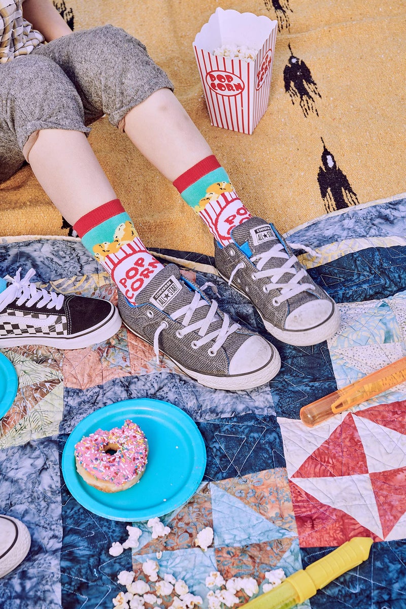 ooohyeah Socks ! - Kids Crew -Box O' Popcorn One Size - Image 4